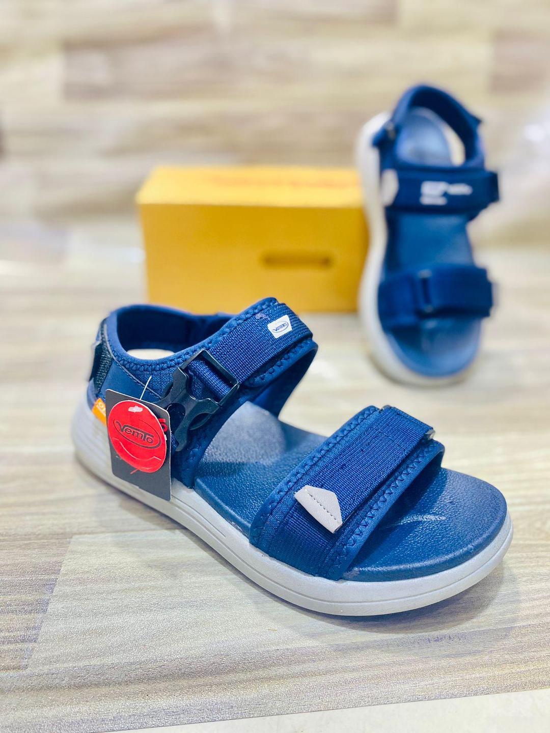 Blue Rexine Men's Casual Sandals Size 7-11