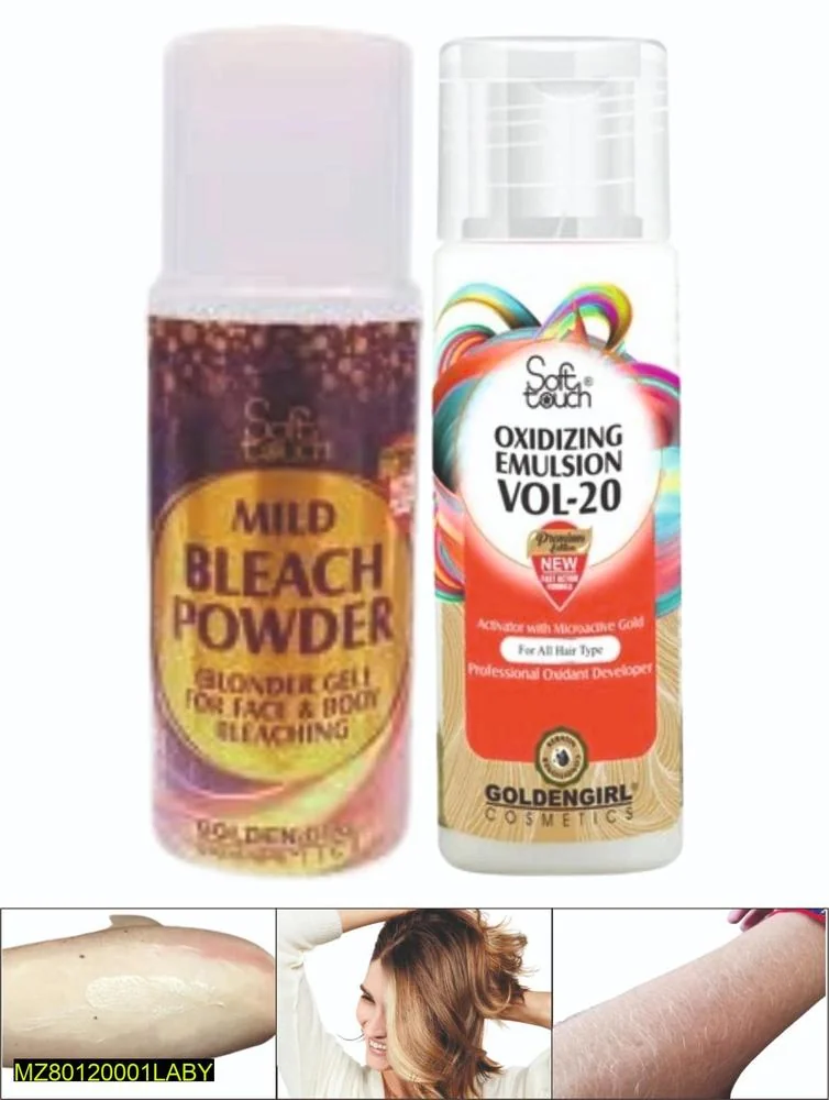 Bleach Powder Mild And Oxidizing Emulsion 20 Vol - Pack Of 2