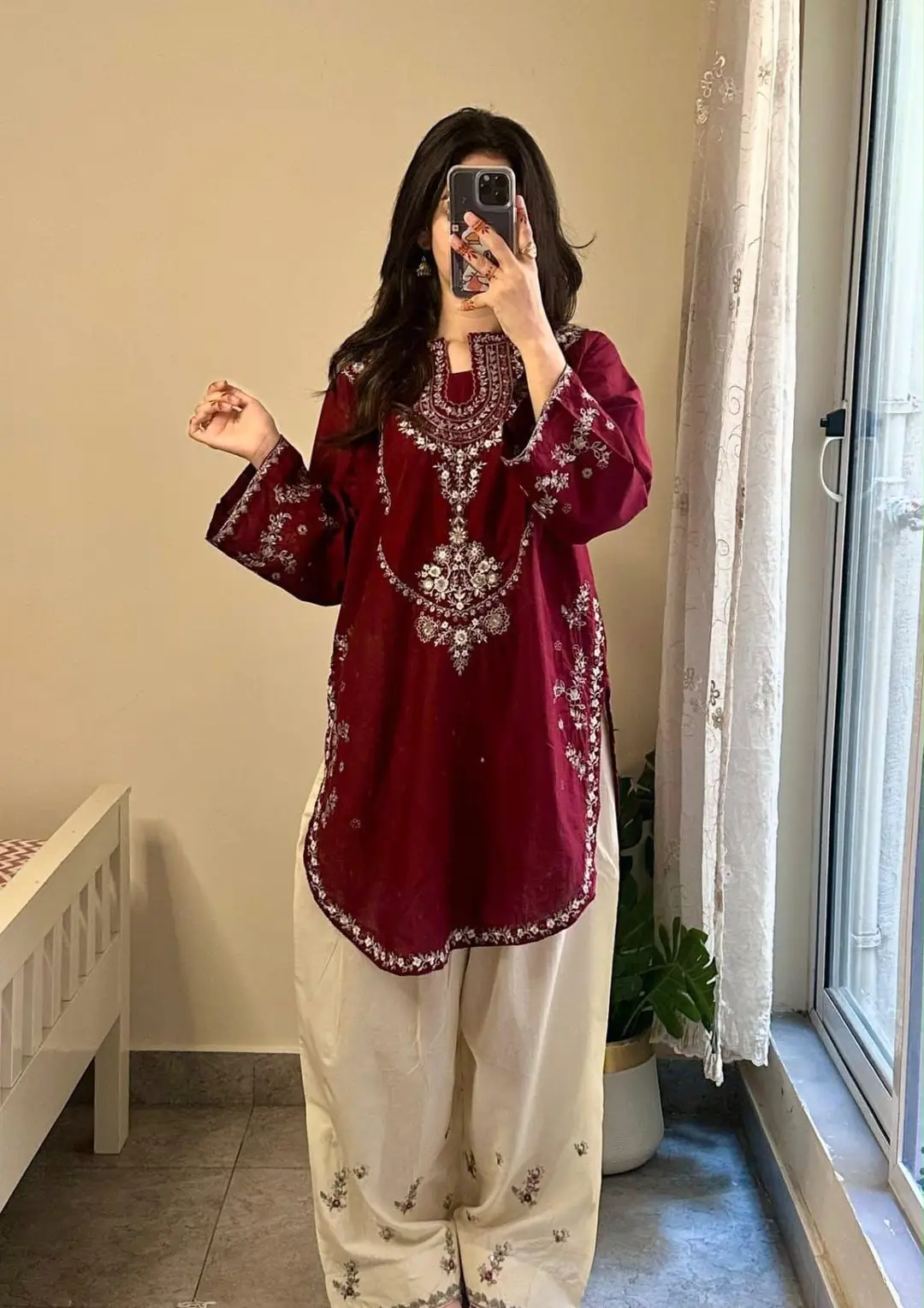 2 Pcs Women's Unstitched Embroidered Suit