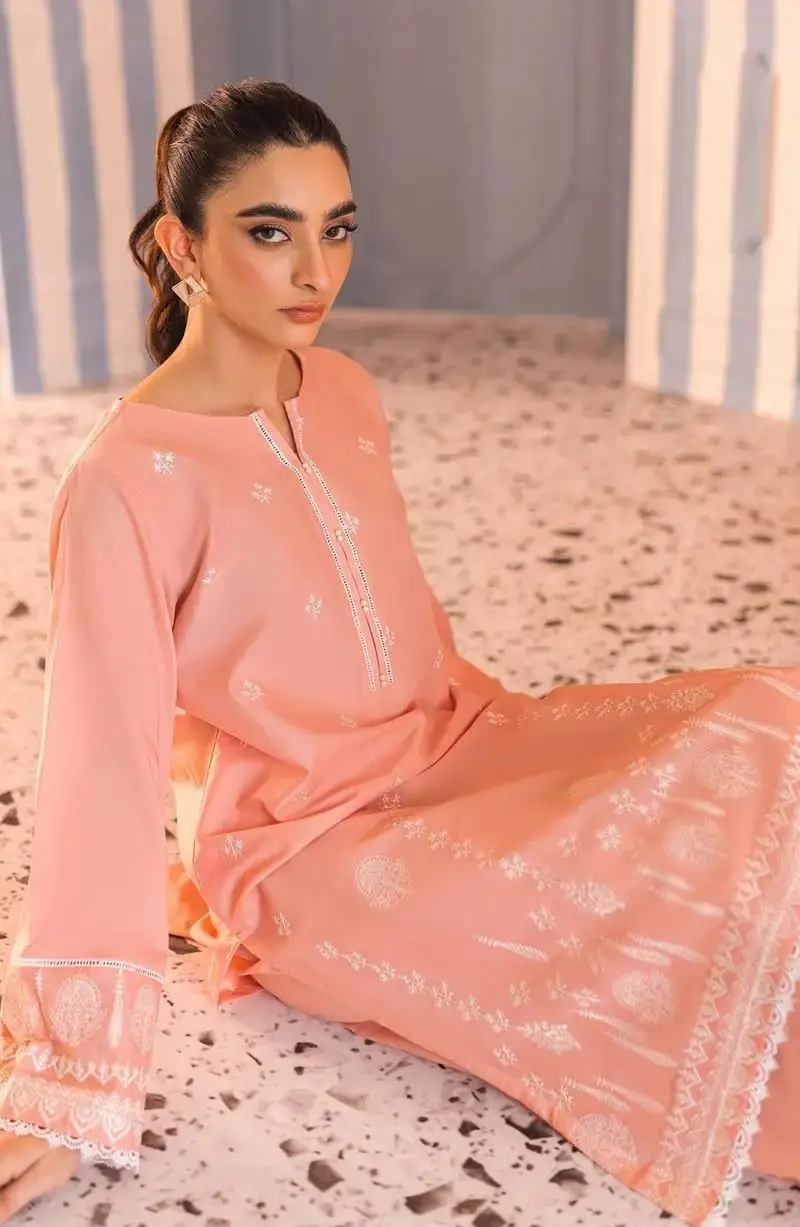 2 Pcs Women's Unstitched Embroidered Suit
