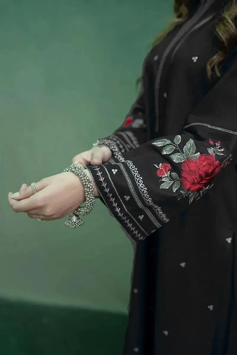 2 Pcs Women's Unstitched Embroidered Suit