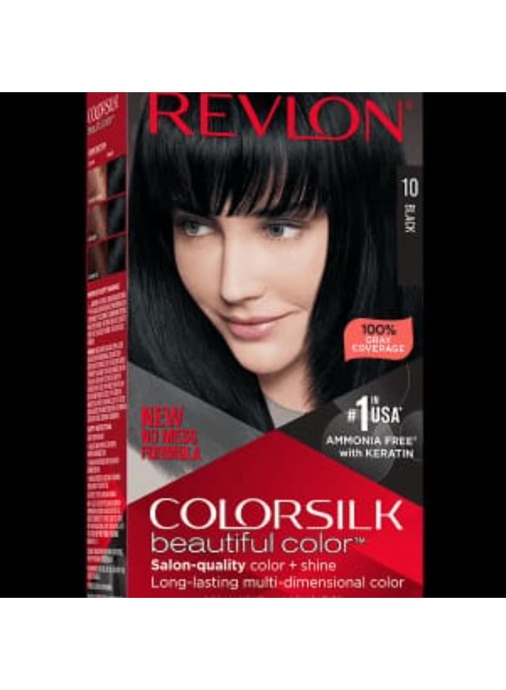 Revlon Colorsilk Black Hair Dye 10 Permanent No Ammonia