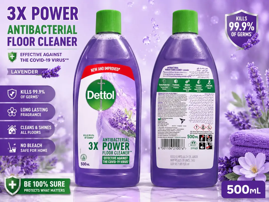 Dettol 3X Power Antibacterial Floor Cleaner - Lavender (500ml
