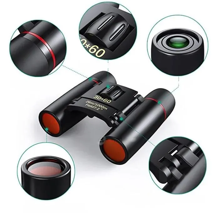 30-60 Clear Vision Binoculars Black ABS Camping Gear