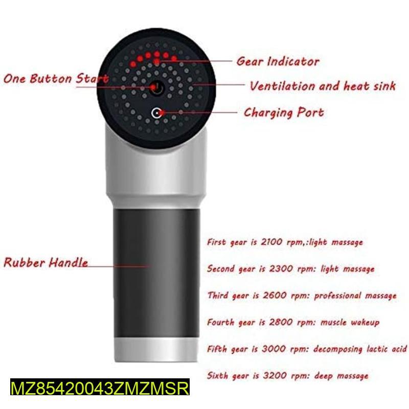 Fascial Gun KH-320 Silver Black Massage Device