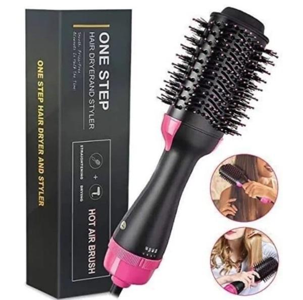 One Step Hot Air Brush Hair Dryer & Styler 1000W Pink