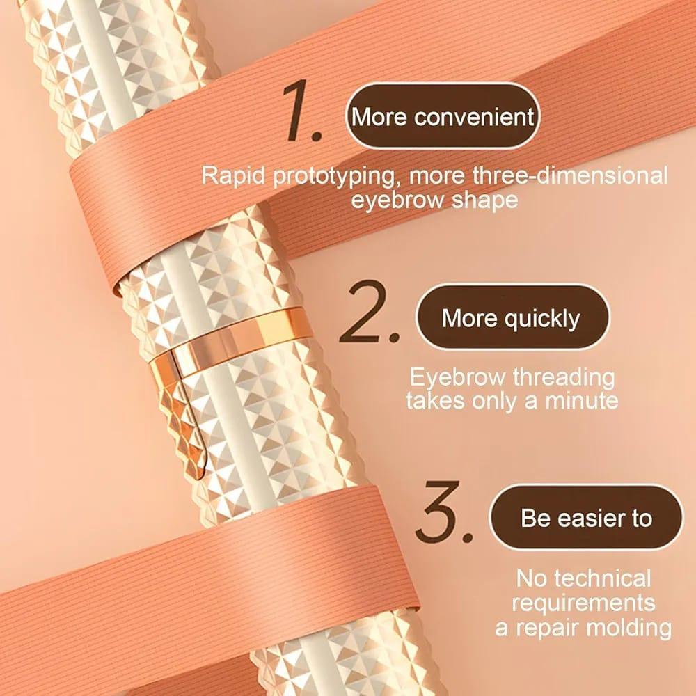Rechargeable 3-in-1 Facial Hair Remover & Eyebrow Trimmer for Women