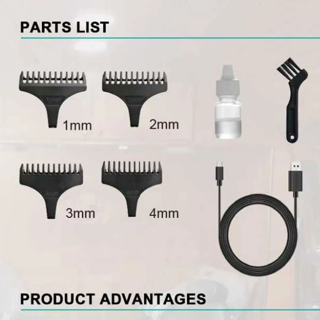 Daling DL-0009 Hair Clipper Ivory Alloy Steel 1200mAh Professional Clipper for Men