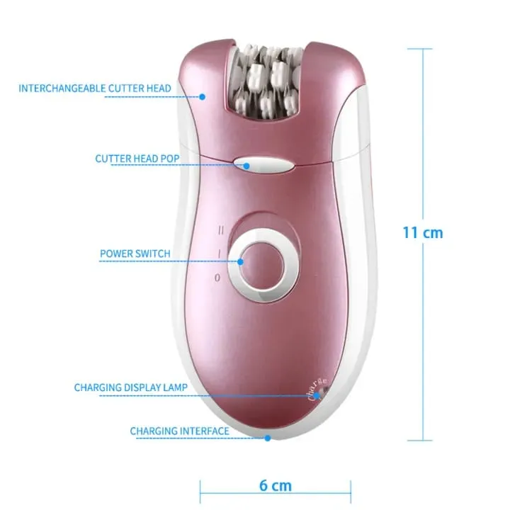 Maroon 2-in-1 Hair Removal Shaver for Women