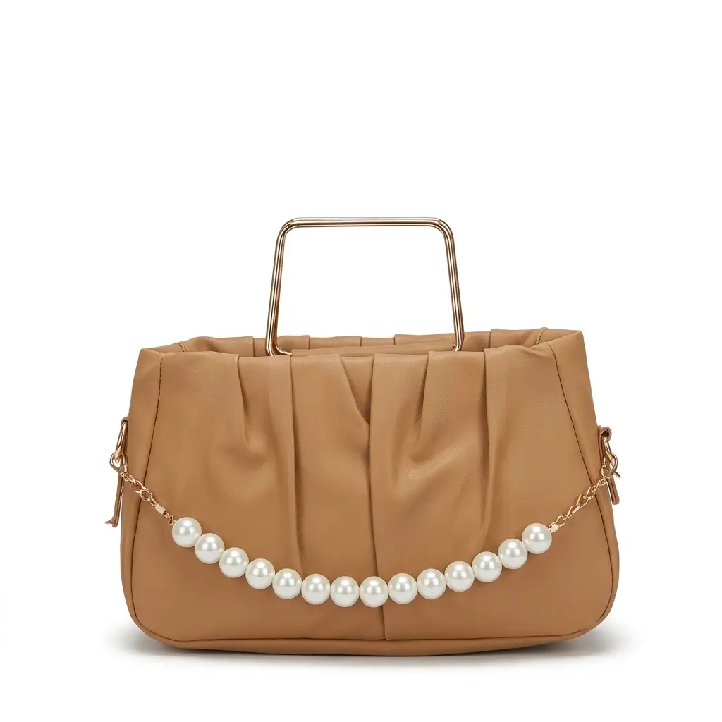 Women's PU Leather Plain Hand Bag