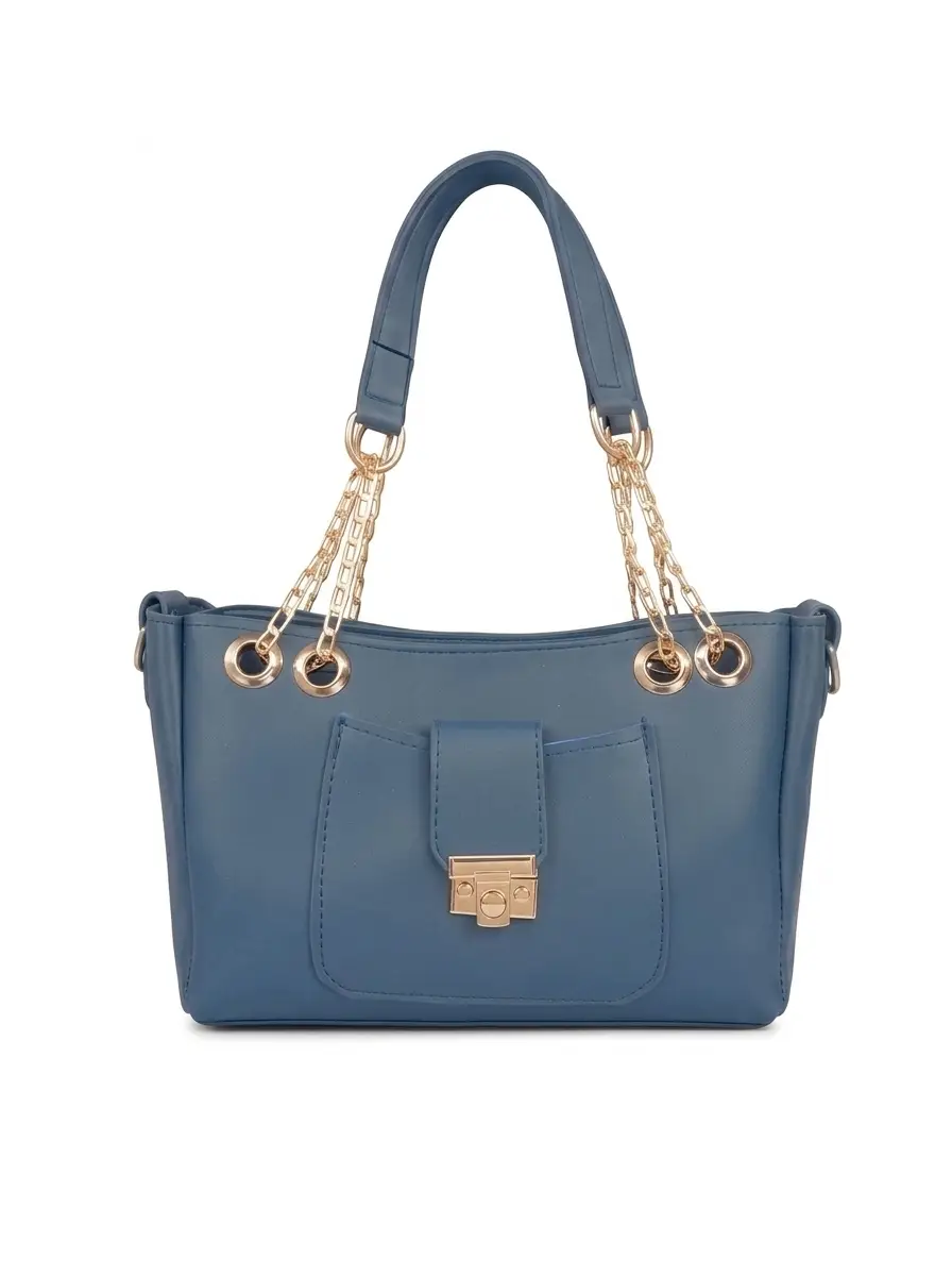 Women's PU Leather Plain Hand Bag
