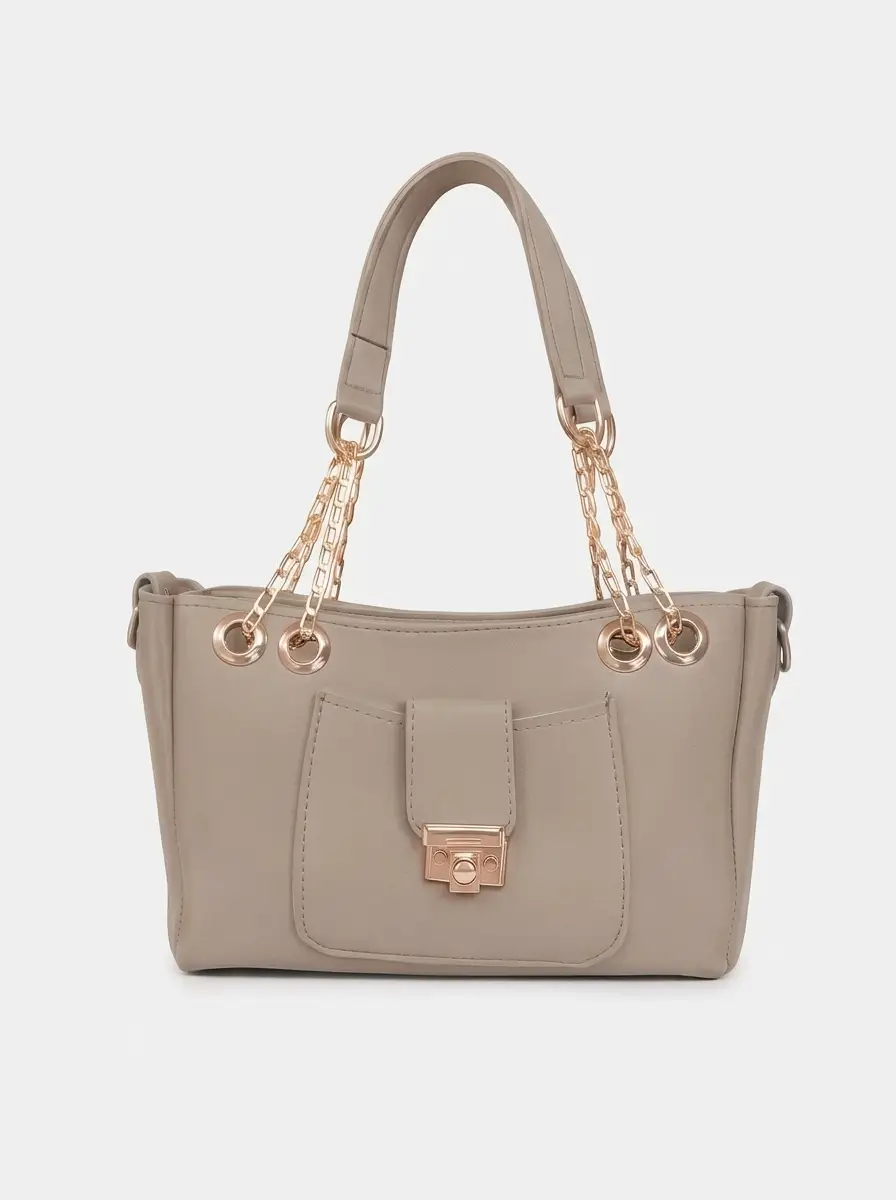 Women's PU Leather Plain Hand Bag