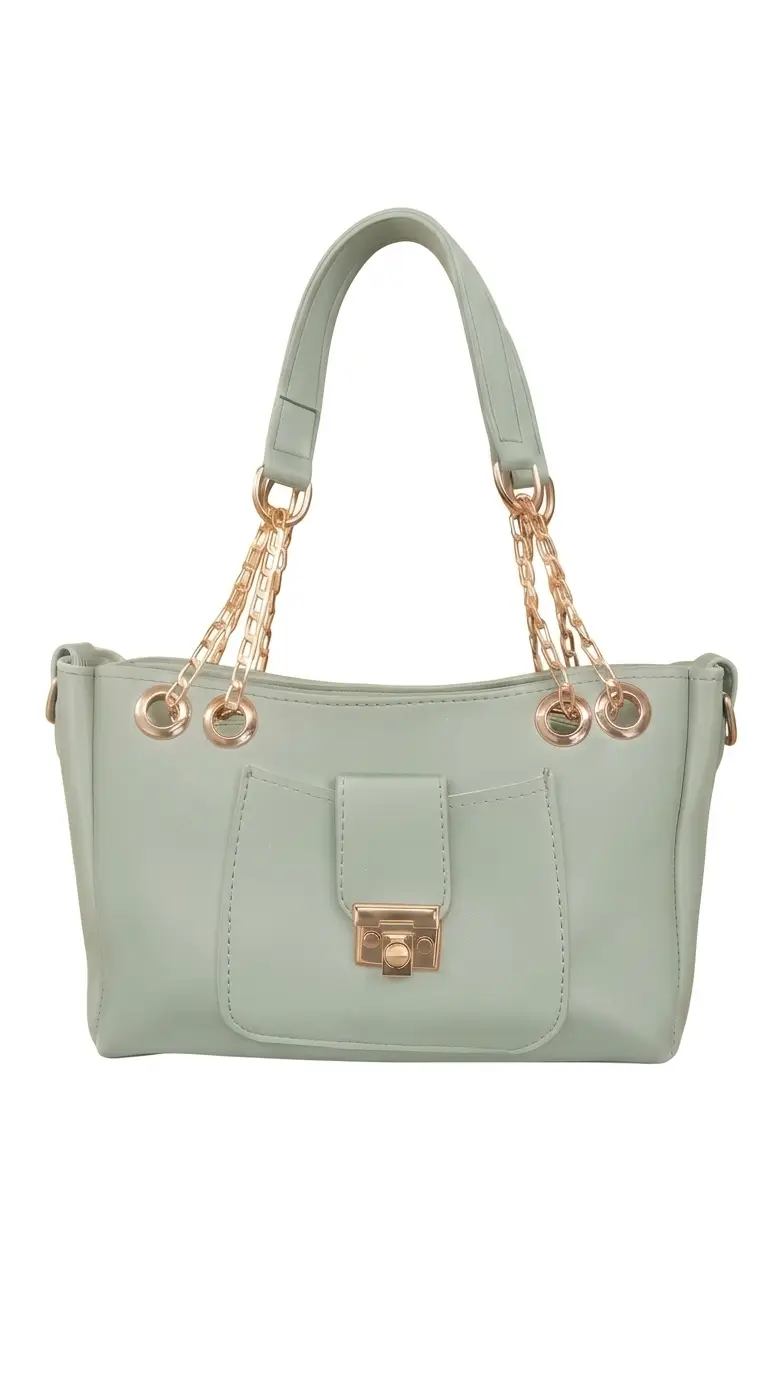 Women's PU Leather Plain Hand Bag