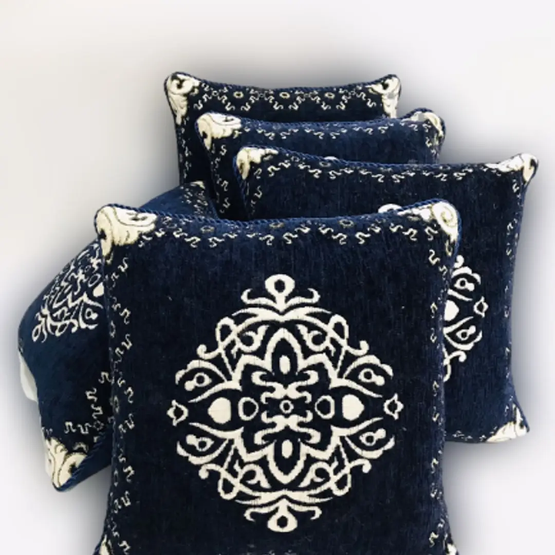 5 Pcs Velvet Jacquard Embroidered Cushion Cover
