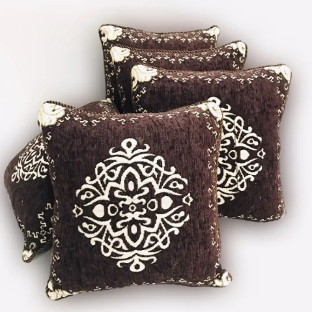 5 Pcs Velvet Jacquard Embroidered Cushion Cover