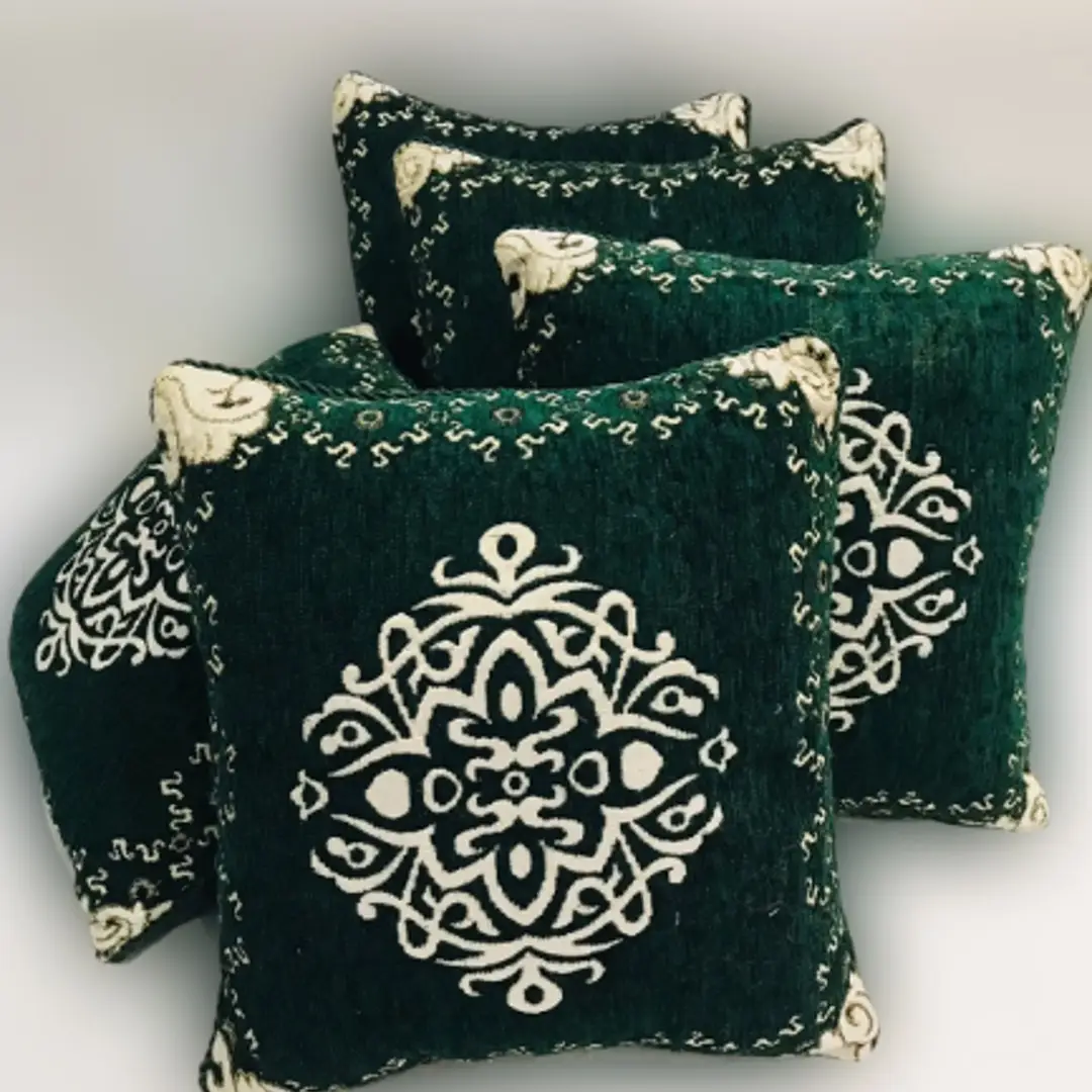 5 Pcs Velvet Jacquard Embroidered Cushion Cover