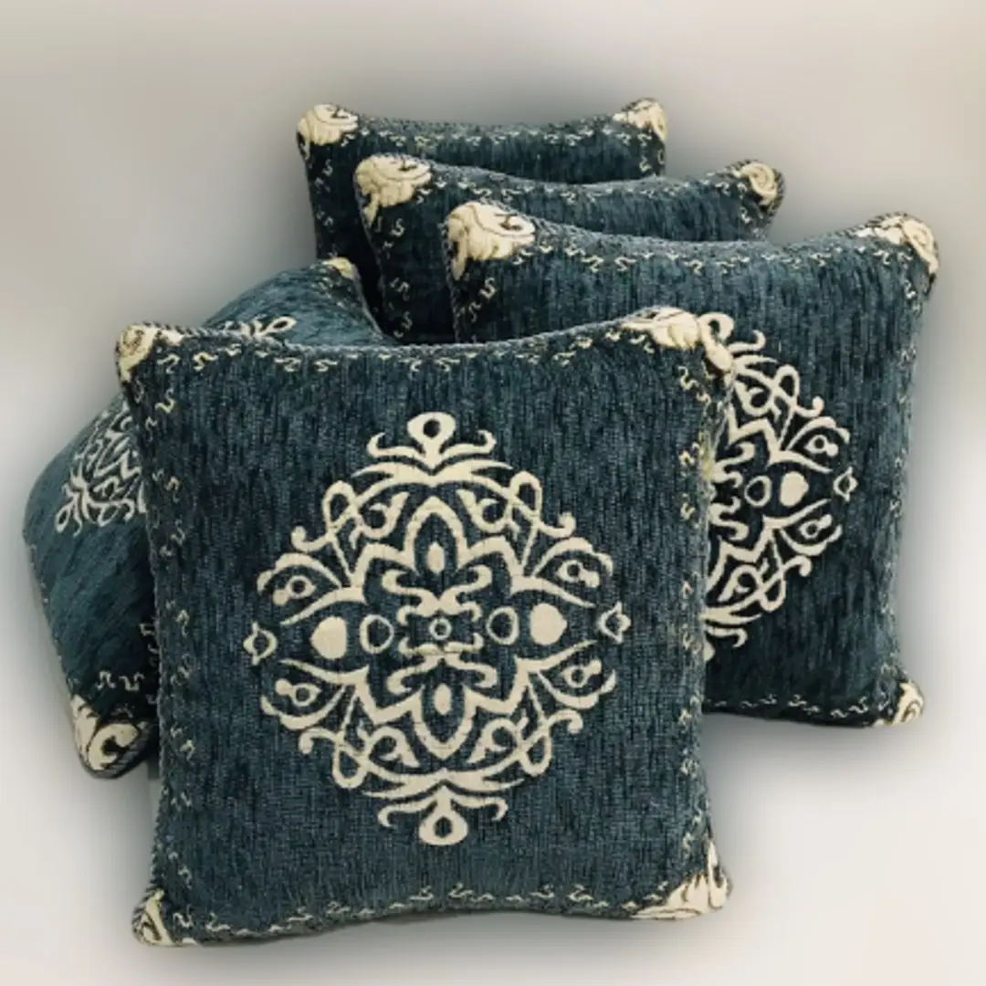 5 Pcs Velvet Jacquard Embroidered Cushion Cover