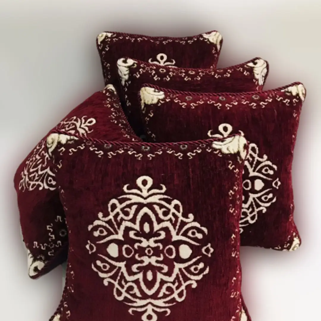 5 Pcs Velvet Jacquard Embroidered Cushion Cover