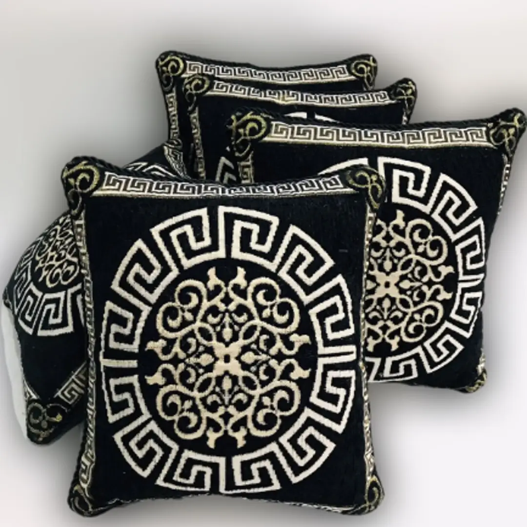 5 Pcs Velvet Jacquard Embroidered Cushion Cover
