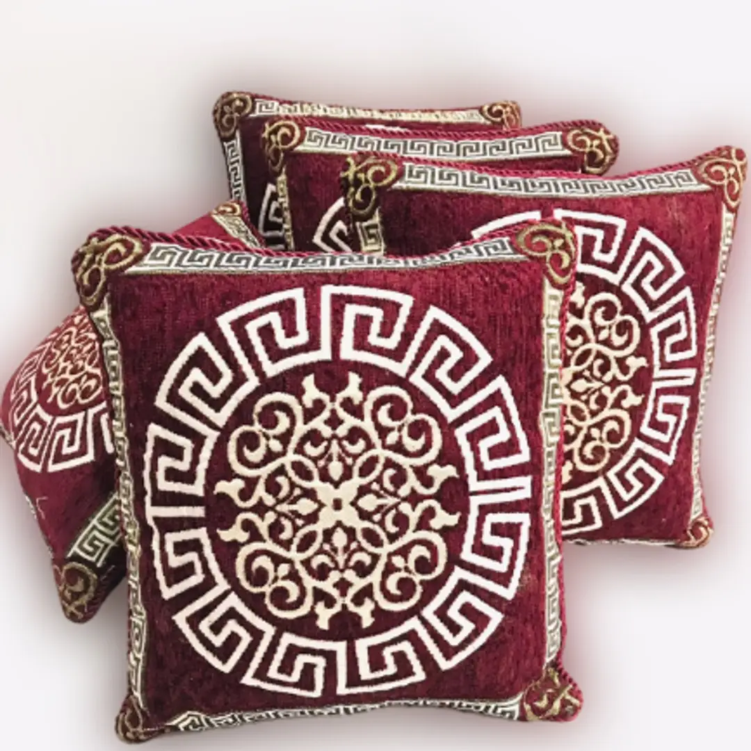 5 Pcs Velvet Jacquard Embroidered Cushion Cover