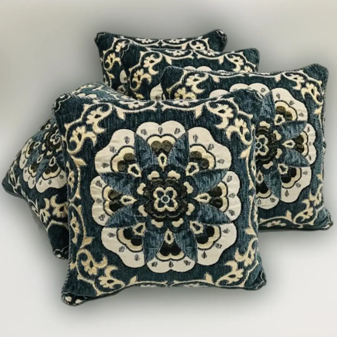 5 Pcs Velvet Jacquard Embroidered Cushion Cover