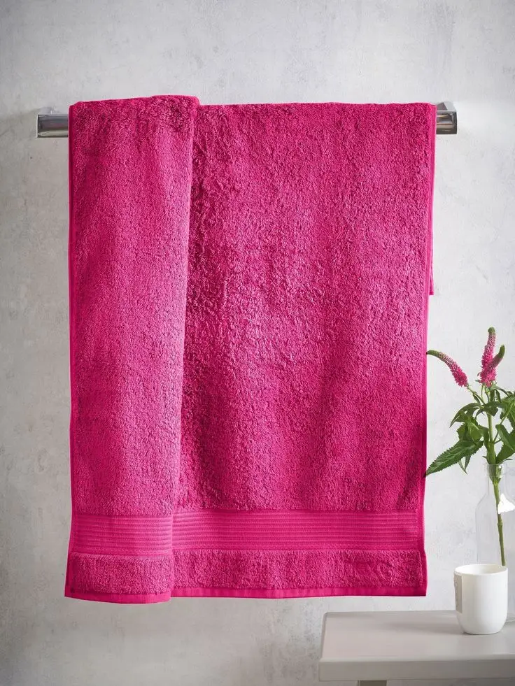 1 Pc Cotton Plain Bath Towel
