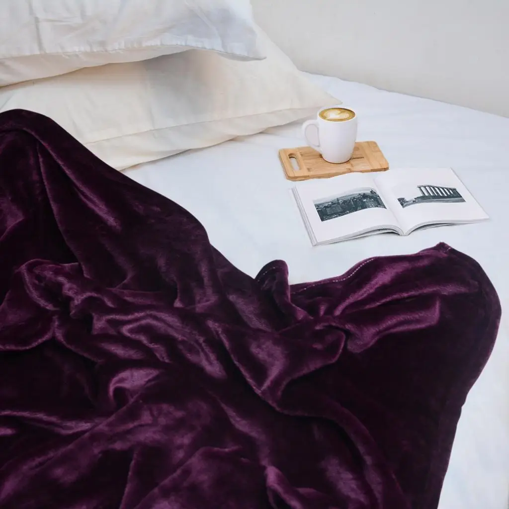 Fleece Plain Double Bed Blanket