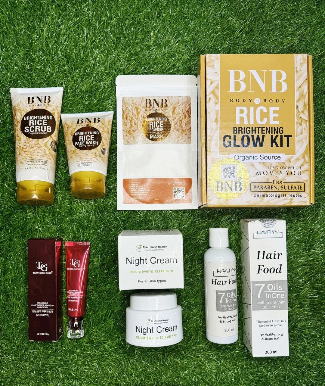 7 in 1 Brightening Rice Skin Care Set - Deal 110