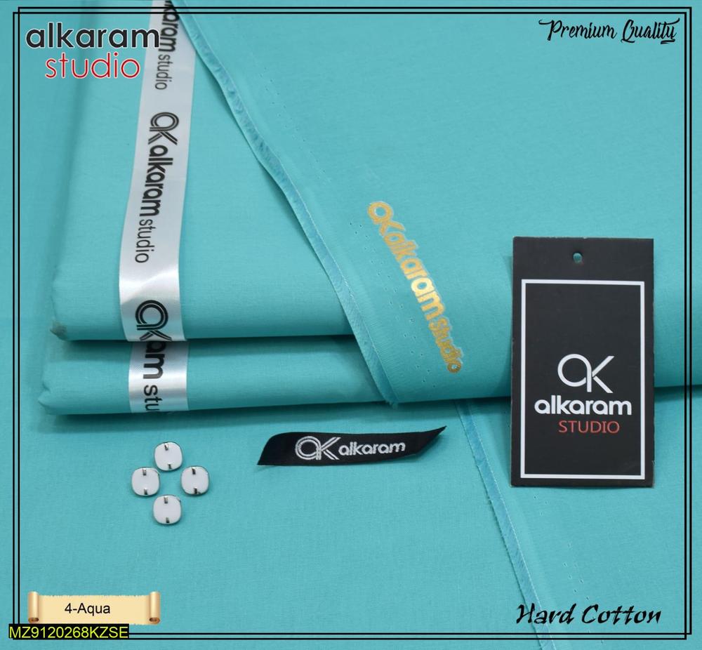Turquoise Paper Cotton Men Suit Summer Wear
