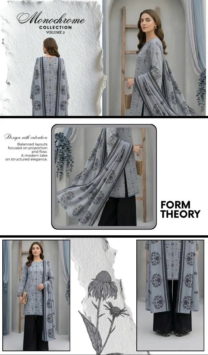 3 Pcs Women's Unstitched Digital Print Suit