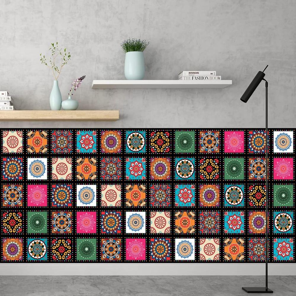 Colorful Mandala Wall Stickers Set of 24