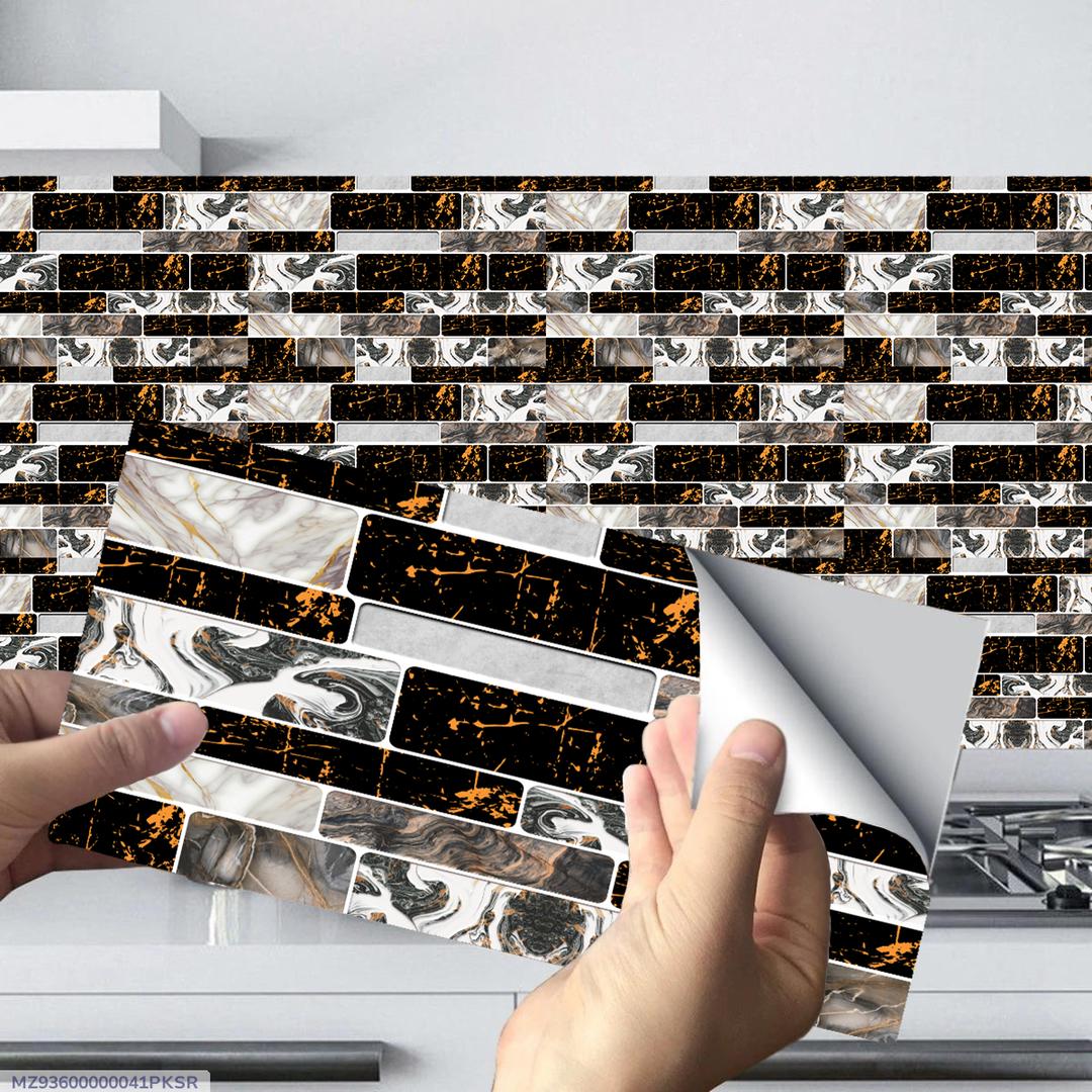 Premium Abstract Wall Stickers Black Gold 150Pcs Pakistan