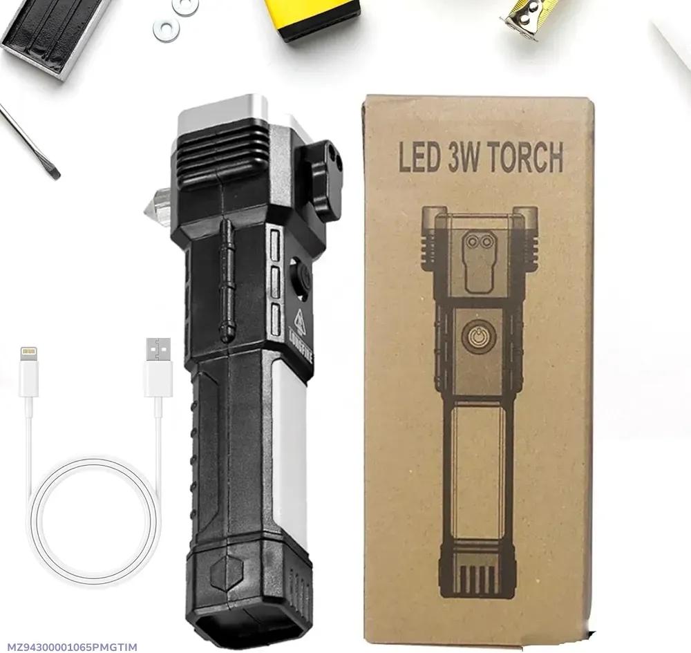 Rechargeable 3W LED Torch for Home Office Use