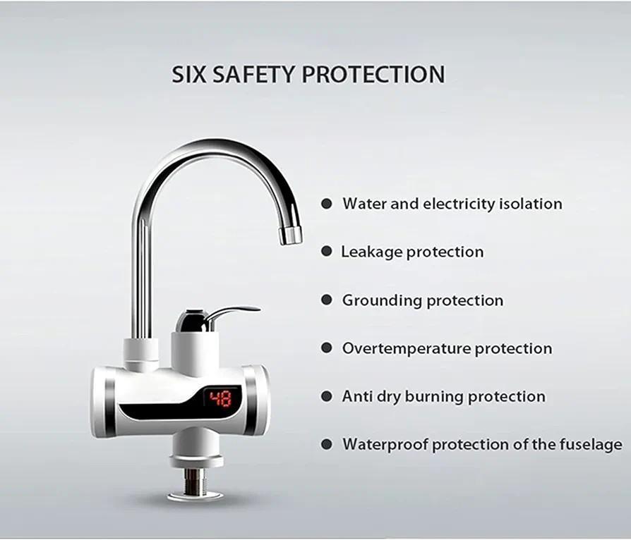 Instant Hot Water Faucet 50ml White Stainless Steel