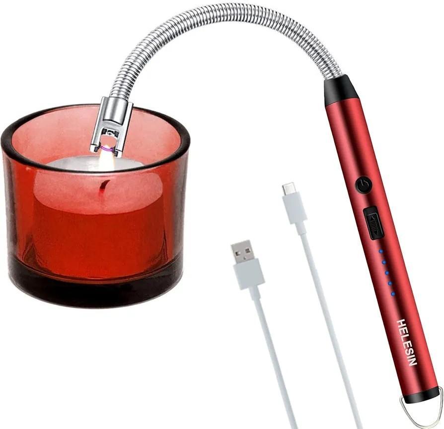 USB Rechargeable Red Electric Lighter 11cm