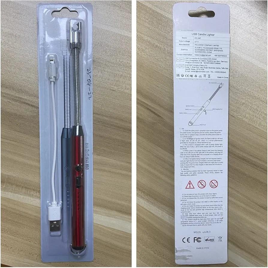 USB Rechargeable Red Electric Lighter 11cm