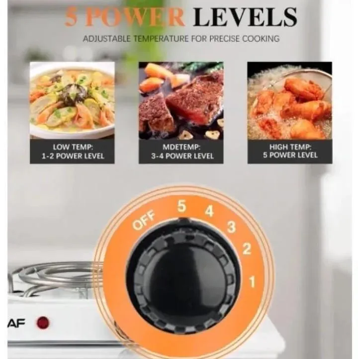 Electric Stove 1000W Stainless Steel Compact Pakistani Kitchen