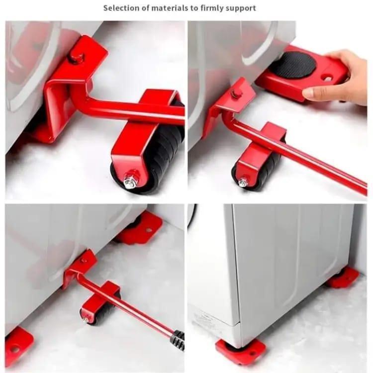 Red Chrome Vanadium Steel Furniture Moving Tool 360 Wheel