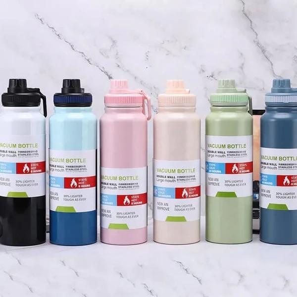 800ml Stainless Steel Water Bottle Black White