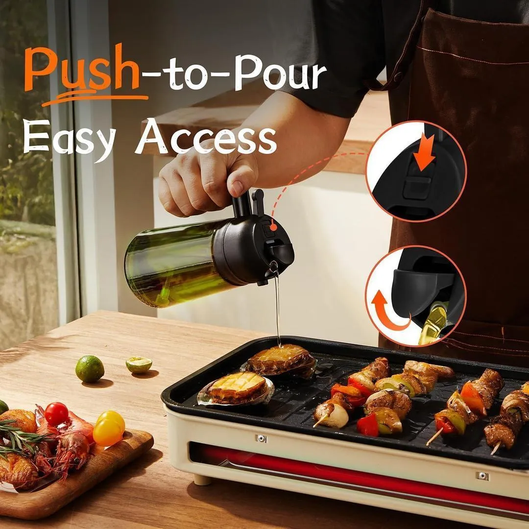 Portable Glass Oil Sprayer Bottle with Spray Nozzle