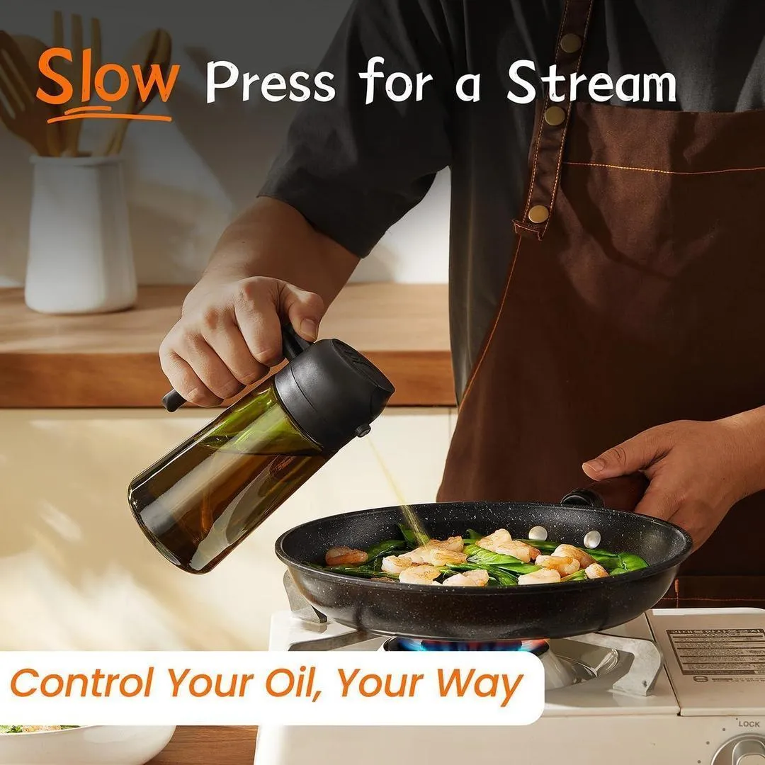 Extra Virgin Olive Oil Dispenser Glass Bottle 50ml Black