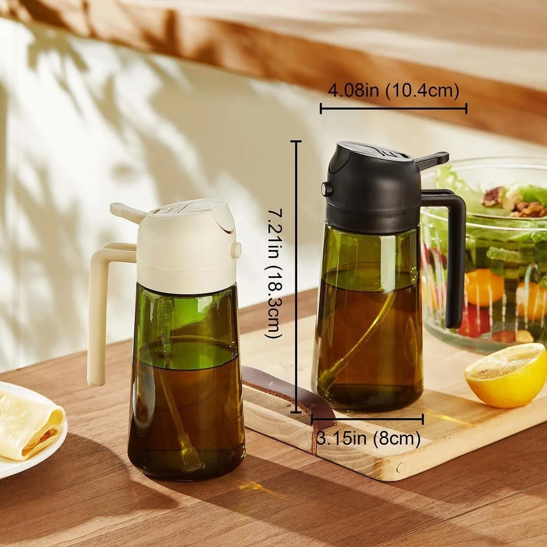 Extra Virgin Olive Oil Dispenser Glass Bottle 50ml Black
