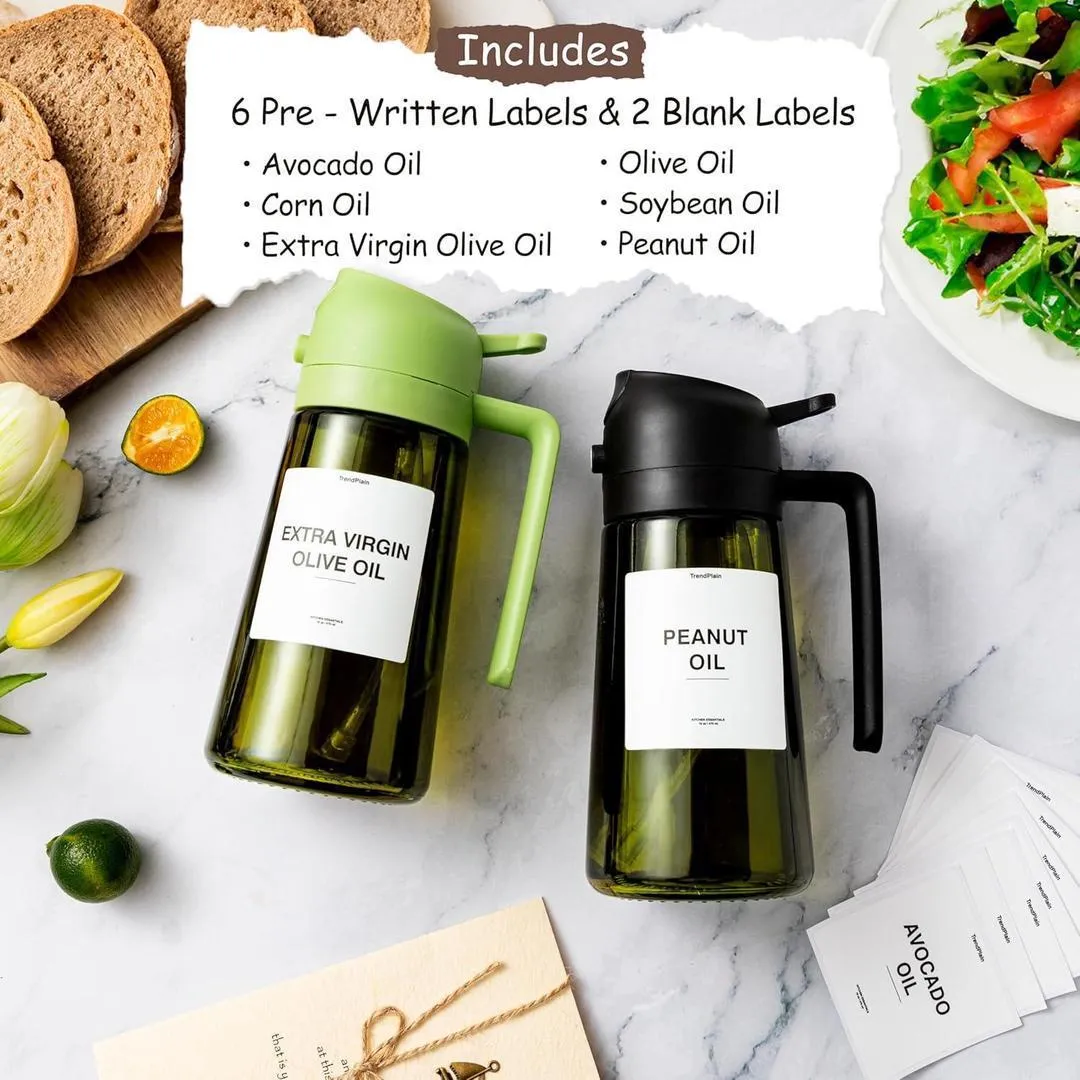 Extra Virgin Olive Oil Dispenser Glass Bottle 50ml Black