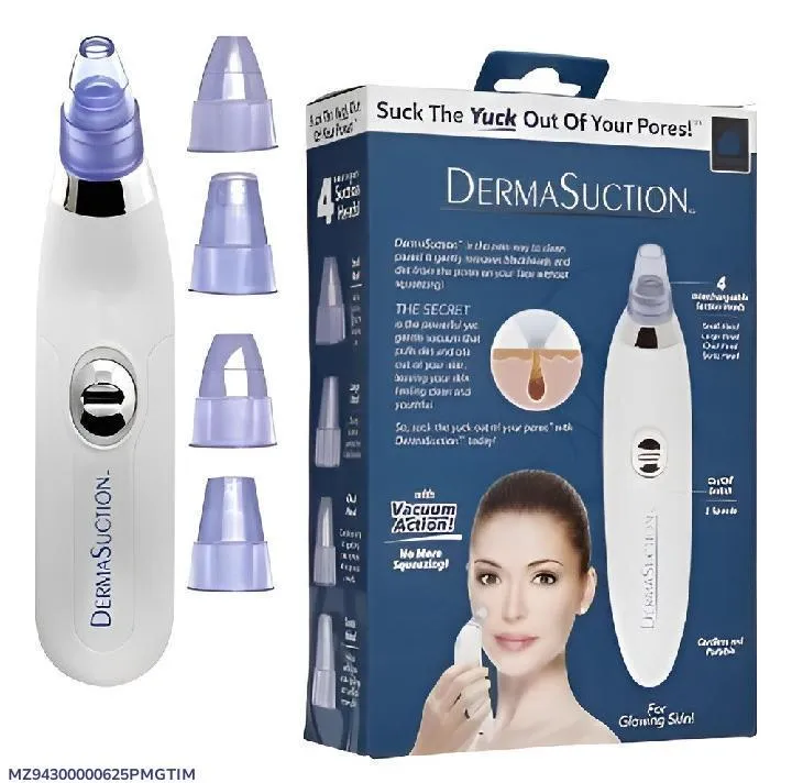 Derma Suction Facial Cleanser with 4 Tips for Clear Skin