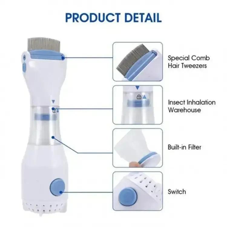 V Comb Anti Lice Electric Hair Comb Portable Travel Friendly
