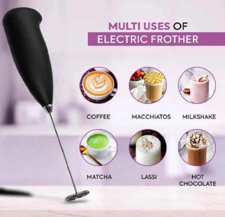 Electric Milk Frother Stainless Steel Pink Green 50ml