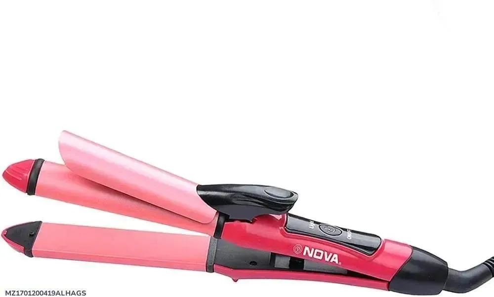 Nova 2 in 1 Hair Straightener Pink Black