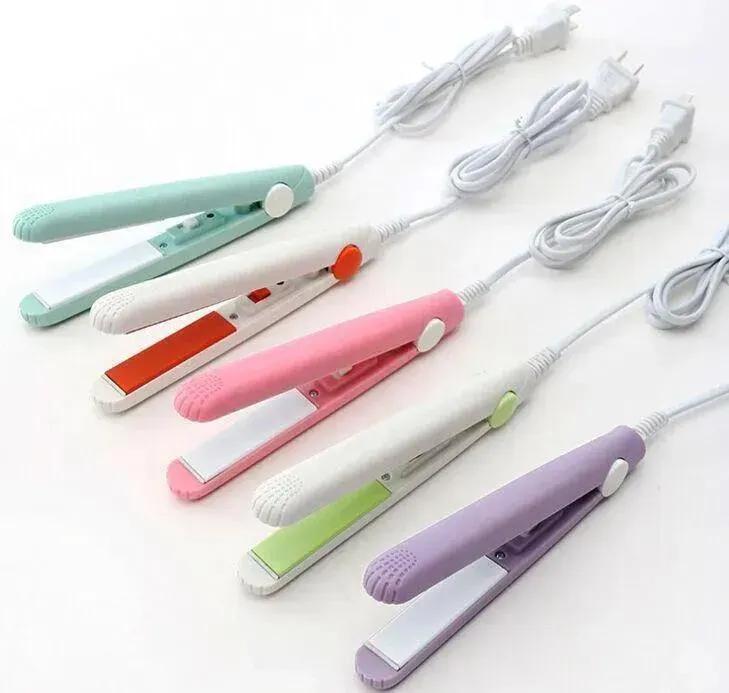 Mini Hair Straightener Fast Drying ABS Pink Blue Purple