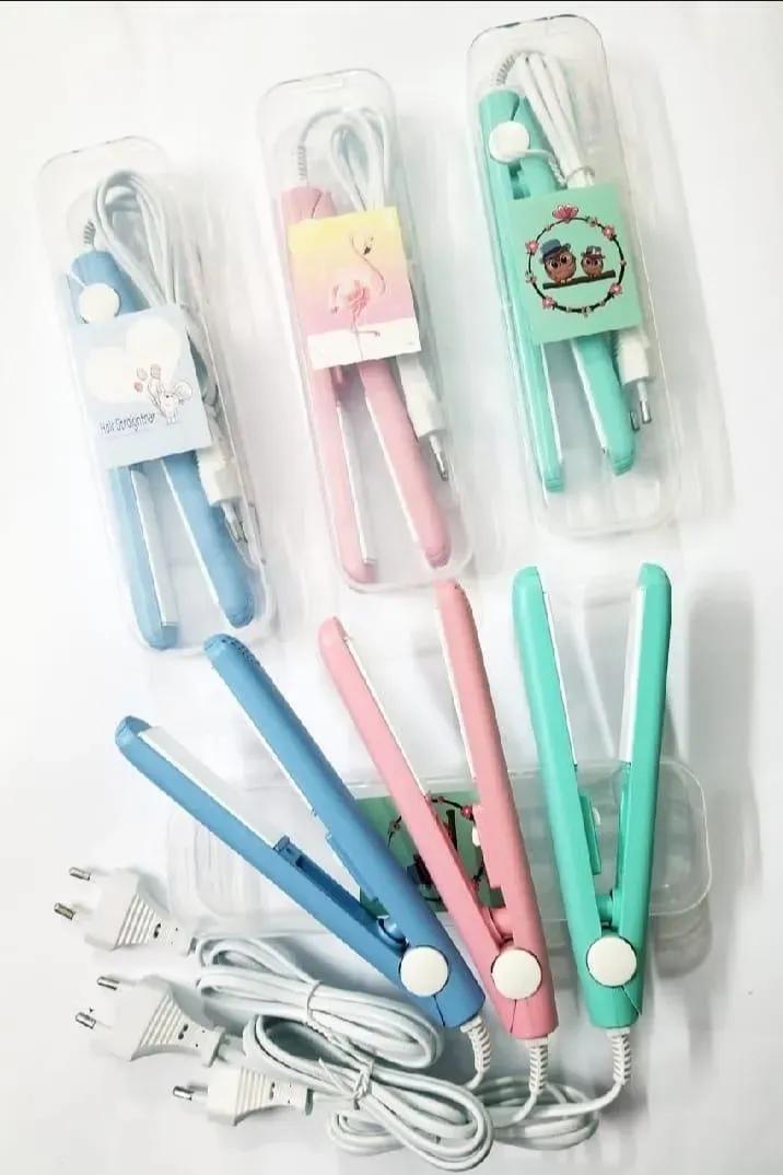 Mini Hair Straightener Fast Drying ABS Pink Blue Purple