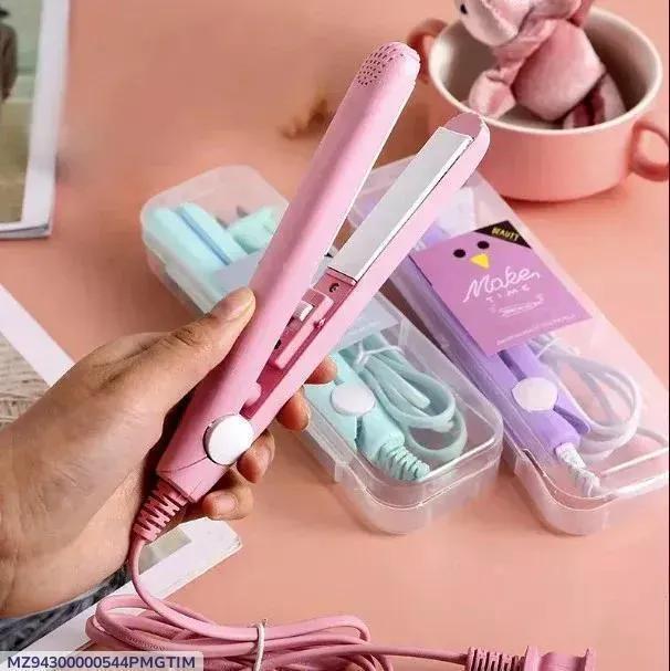 Mini Hair Straightener Fast Drying ABS Pink Blue Purple